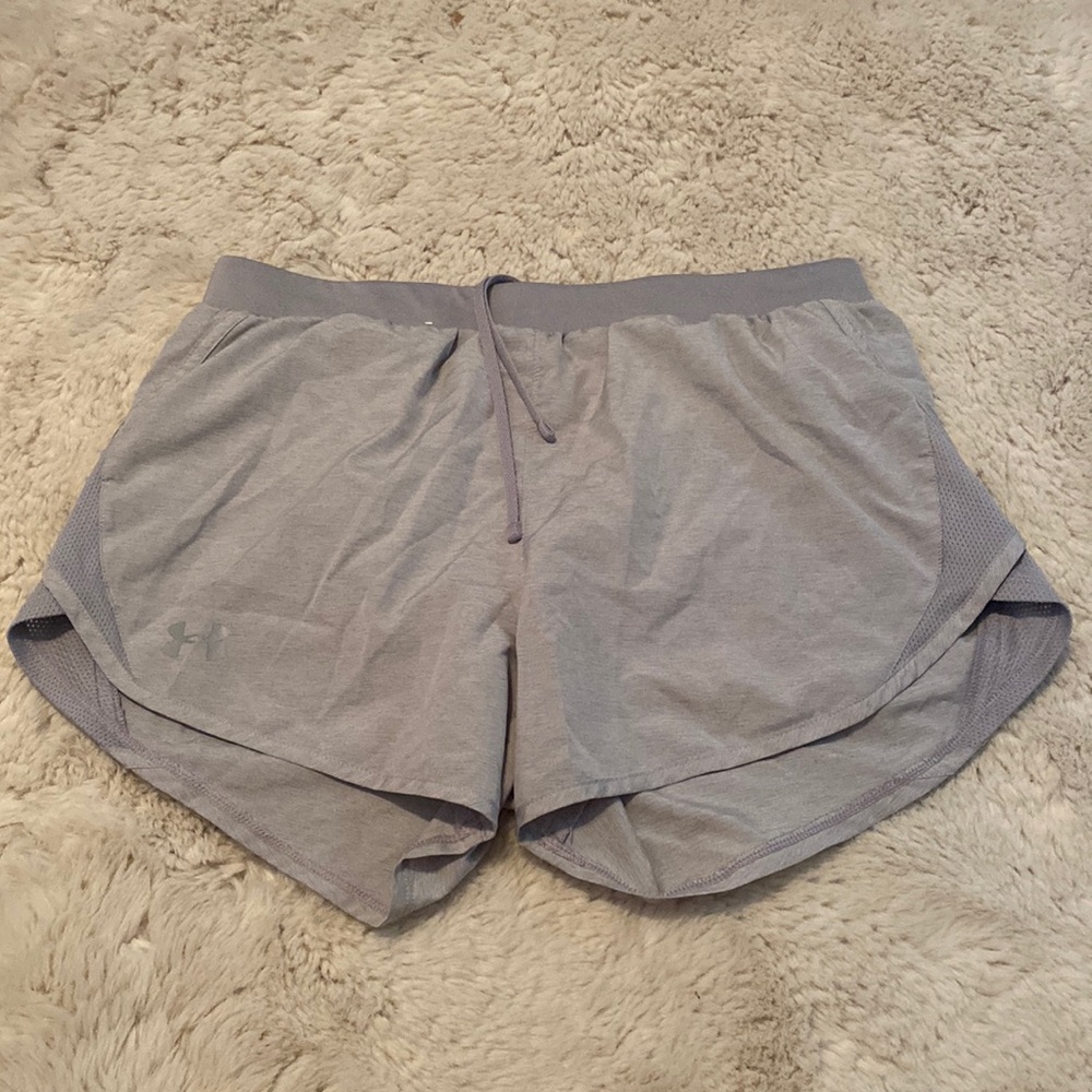 Grey under armour running shorts